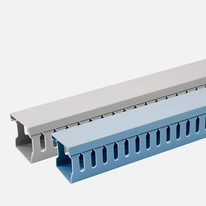 Goulotte de câbles en PVC en U ignifuge pour armoires électriques industrielles, câblage 25 mm, ouvertures pour câbles 40 mm, distribution 30 mm - Product Image 5