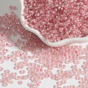 الخرز الفضي المبطن بالمخزون الخرز اللامع اليدوي الفضفاض المصنوع يدويًا للغرزة المتقاطعة وصنع المجوهرات - Product Image 1