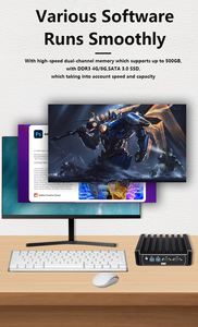 Vente directe d'usine système Win/Linux en aluminium noir pc industriel avec Port LAN & COM Portable I3 \ i5 \ i7 Mini ordinateur de bureau - Product Image 4