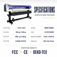Imprimante numérique grand format 4 couleurs CMYK 1850 mm à éco-solvant micro-piezoelectrique pour films légers et papier photo PP