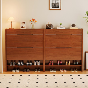 Zapatero de madera maciza ultrafino, moderno, minimalista, de gran capacidad, que ahorra espacio para apartamentos pequeños - Product Image 3