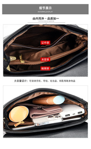 Nouveaux sacs à main de luxe pour femmes sacs à bandoulière en cuir PU de créateur grand sac à main tendance décontracté fourre-tout sac de messager - Product Image 4