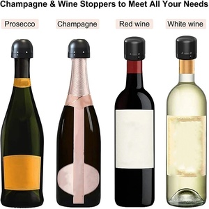 Bouchon de bouteille de vin en silicone en gros, outil de conservation sous vide pour bouteilles de champagne et de soda, garde la fraîcheur - Product Image 5