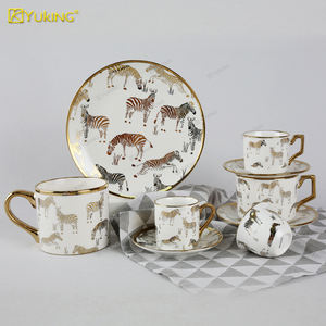 مصنع تشاوتشو النمط العربي 36 ، 80cc كأس كاوا سيراميك عربية تصاميم جديدة لأواني المشروبات - Product Image 5