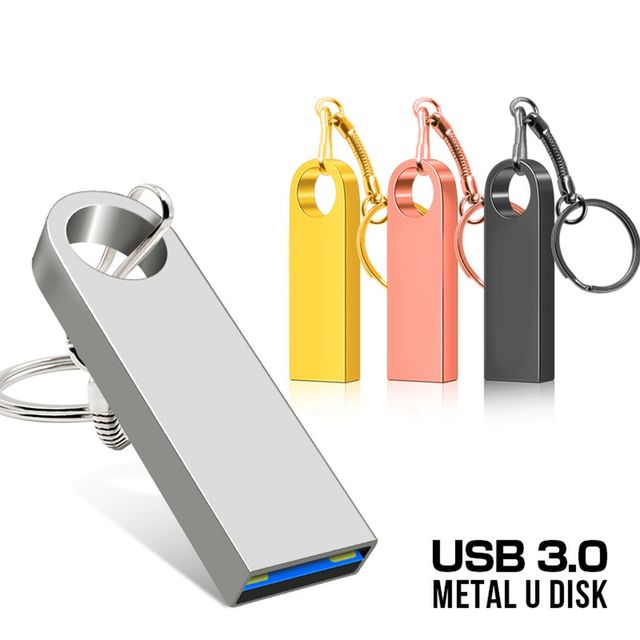 Factory Metal USB 2.0 Pendrive New 1GB 2GB 4GB 8GB 16GB 32GB Cle USB Flash Disk Mini Pen Drive with 64GB Capacity