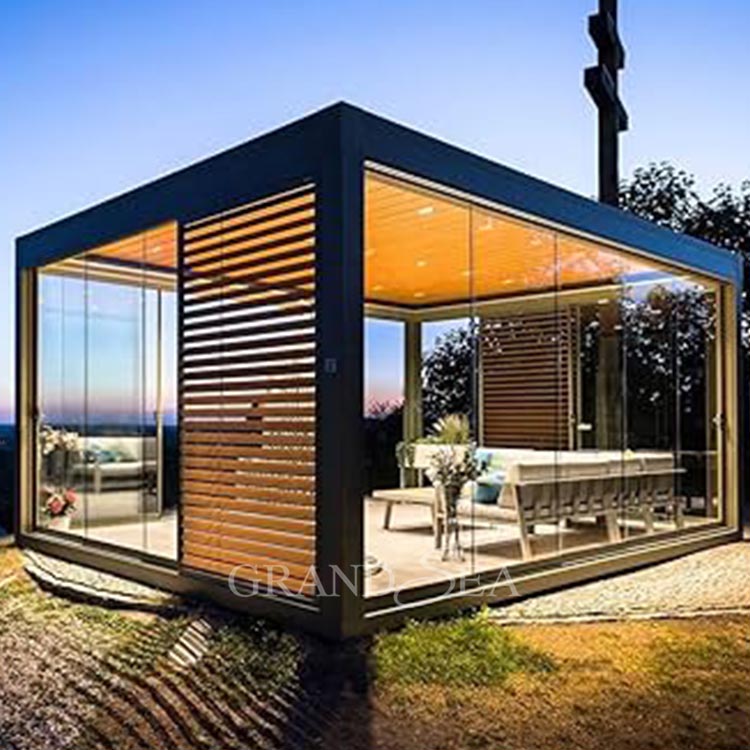 Best Selling Garden Motorized Aluminum Opening Louvered Pergola Greenhouses