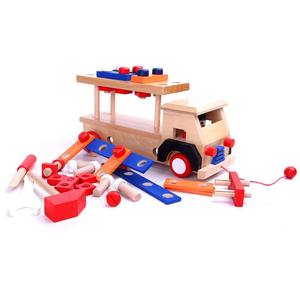 Fourniture de puzzle en bois pour enfants-Assemblage de voiture à écrou pour enlever le jouet - Product Image 4