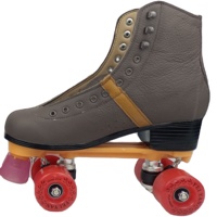 Patins à roulettes et quad YSMLE haut de gamme professionnels avec empeigne en cuir, châssis en aluminium, roues en PU, roulements ABEC-9 en acier au carbone