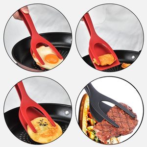 2-in-1 Multifunctional Eco-Friendly <b>Silicone</b> Kitchen Spatula Double Grip Flip Tongs Fried Egg Turner Food Baking Pastry <b>Tool</b> - Product Image 6