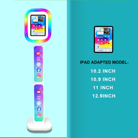 Nouvelle Machine Photobooth Ovale 2026 pour iPad, Boîte à Lumière avec LOGO Personnalisé, Écran LCD 10,5 Pouces, Coque Photobooth Selfie pour iPad pour Événements