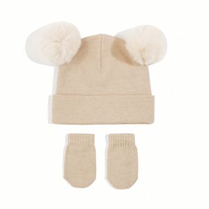 Child Cute Beanies <b>Hat</b> <b>Set</b> Baby Kids Solid <b>Hat</b> <b>Gloves</b> Winter Warm Suit <b>Set</b> for Toddler Boy Girl - Product Image 5