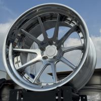 Jantes forgées GVICHN en 2 pièces, à profil profond, entièrement polies, couleur unie, 18-24 pouces, pour GTR