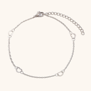 Bracelet <span class=keywords><strong>de</strong></span> <span class=keywords><strong>cheville</strong></span> européen et américain en acier inoxydable nœud papillon trombone géométrique <span class=keywords><strong>grain</strong></span> <span class=keywords><strong>de</strong></span> café couture nouée à la main chaîne <span class=keywords><strong>cheville</strong></span> - Product Image 5