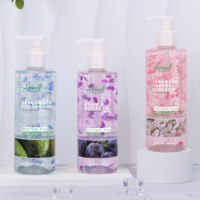 Besthope Vente en gros Gel douche personnalisé prune et rhubarbe 290ML pour femmes Blanchiment de la peau Pétale