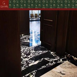 Dalles <span class=keywords><strong>de</strong></span> <span class=keywords><strong>marbre</strong></span> noir Nero Marquina GOLDKING pour revêtements <span class=keywords><strong>de</strong></span> sol, salons, halls d'hôtel, polies, grands projets, découpe sur mesure, format jumbo - Product Image 2