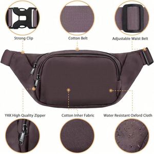 Custom Large Capacity Crossbody Fanny Pack Waterproof Nylon <b>Waist</b> <b>Bag</b> Adjustable Strap <b>Men</b> Women GPS Belt <b>Bags</b> Fruit Logo - Product Image 4
