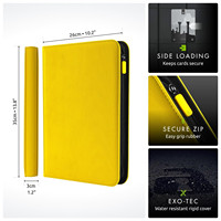 Classeur de cartes à collectionner personnalisé en usine, résistant aux rayures, 9 pochettes, avec fermeture éclair sécurisée pour la protection des cartes à collectionner