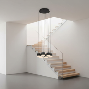 Lámpara Colgante de Mármol con Diseño de Copo de Nieve para Escalera de Lujo, Lámparas de Araña Nórdicas para Comedor, Lámpara Colgante de Alabastro Natural para Techos Altos - Product Image 6