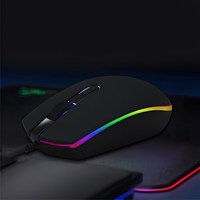 Nouvelle Arrivée Dernier Cri Souris Gaming Optique USB Filaire Ergonomique Programmable en Plastique Lumineuse 2026 pour PC, Droitière, 4 Boutons