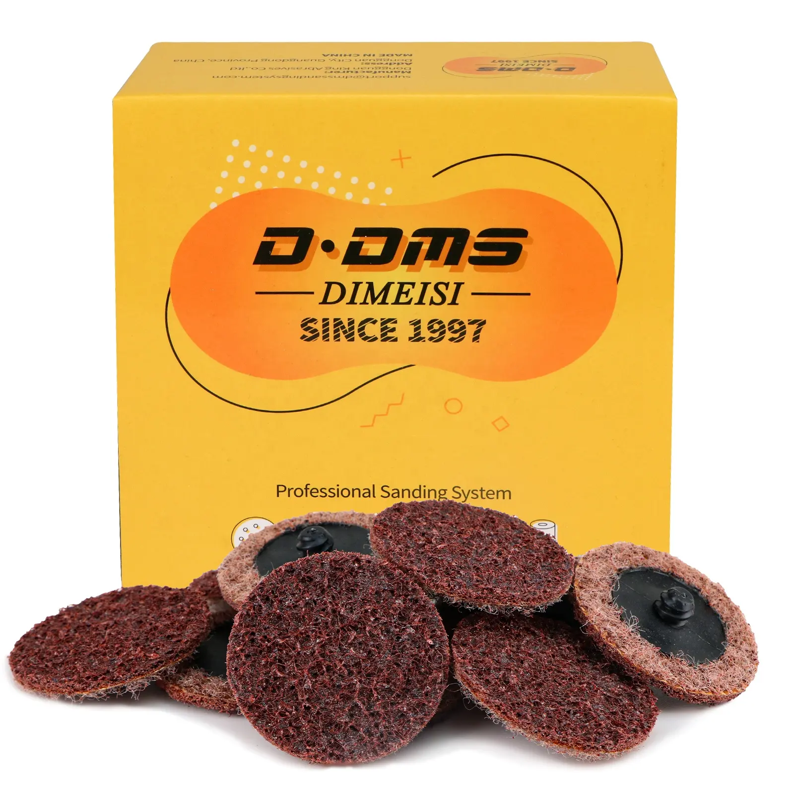 D DMS DIMEISI 0200lm 공장 도매 2 인치 R 형 백업 중간 그릿 나일론 표면 컨디셔닝 디스크