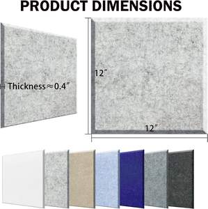 Suministro Transfronterizo, Juego de 12 Paneles Acústicos Absorbentes de Sonido, Paneles Decorativos Insonorizantes para Pared, Instalación con Pegamento para Estudio en Casa - Product Image 2