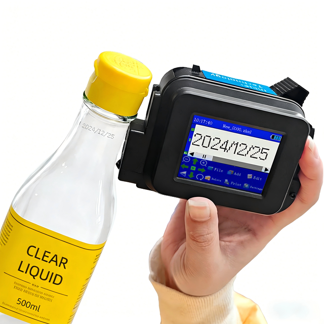 DMX Mini Inkjet Label Printer with Touch Screen Handheld Portable Inkjet Date Printer for Glass Plastic Wood
