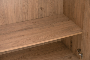 Spacious 3 Door Oak Colour SAMOS Wardrobe Modern Bedroom Closet with Hanging Rail and Shelves Large <b>Clothes</b> <b>Storage</b> Solutions - Product Image 5