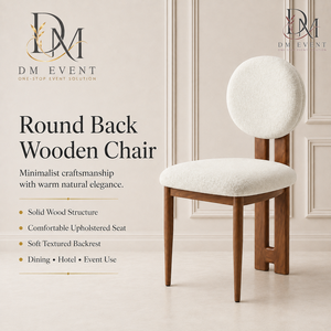 Modern Round Upholstered Back Stainless Steel <b>Dining</b> <b>Chair</b> with White Cushion for Hotel and Wedding Events Wholesale Seating - Product Image 1