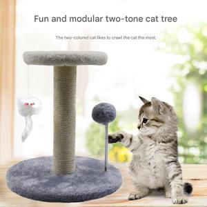 Arbre à chat interactif avec tour de griffage en sisal, perchoir en peluche et jouets interactifs – Tailles L/M pour chats - Product Image 4