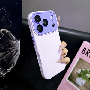 Coque pour iPhone 16 Pro Max, film protecteur d'objectif en silicone liquide mat avec blocage de couleur, coque de téléphone antichoc - Product Image 3