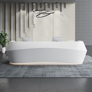 Modern Creative FRP Art Reception Desk Customized for Office Lobby Check-In Counter - Product Image 5