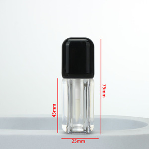 Conteneur cosmétique en plastique transparent réutilisable HKH, tubes de beauté vides rechargeables pour les lèvres, vente en gros - Product Image 4