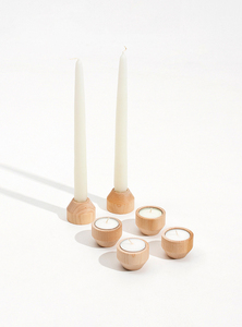 2026 Wood Candleholders <strong>House</strong> Using Marriage Ceremony Reversible Maple Wood Candleholders Wooden <strong>Tea</strong> <strong>Light</strong> Candle <strong>Holders</strong> - Product Image 4