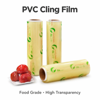 Film alimentaire en PVC de qualité alimentaire, film transparent pour la conservation des aliments, pour supermarché, cuisine, emballage de fruits et d'aliments