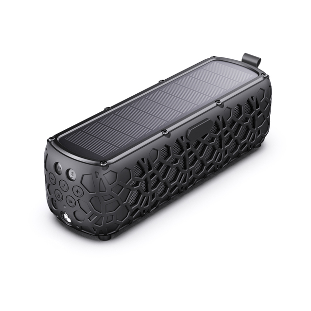 Dual Patent Solar Powered Wireless Speaker 10-Min Charge 30-Min Play High Efficiency Outdoor Portable Audio for Cycling