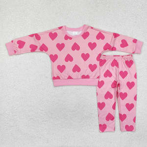 Ensemble de pyjamas pour filles avec nœuds d'amour et plumes pour la Saint-Valentin - Product Image 6