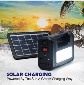 LED אור Gd-8017 נייד מגורים אנרגיה ערכת פנל סולארי ערכת בית מיני שמש כוח ערכת תאורת מערכת עבור אפריקה - Product Image 5