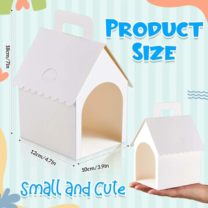 Scatole <span class=keywords><strong>Regalo</strong></span> per Feste a Tema Cane, a Forma di Cuccia Bianca, con Fori, Pieghevoli con Manico, per Cuccioli, Adozione di Animali, Bambini - Product Image 2