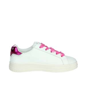 Sneakers Gaelle Paris Bianco Fucsia Chaussures en toile tendance pour femmes - Product Image 4