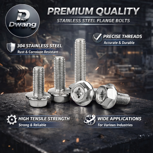 Pernos hexagonales con brida <span class=keywords><strong>de</strong></span> acero inoxidable SS304 A2-70, venta al por mayor directa <span class=keywords><strong>de</strong></span> fábrica, sujetadores industriales personalizados M5-M20 - Product Image 4