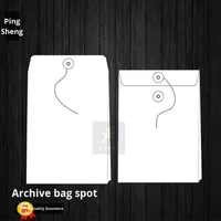 Sac de rangement pour archives, grande enveloppe, format A4, papier cartonné blanc épaissi, personnalisable, de haute qualité, robuste, sac de classement
