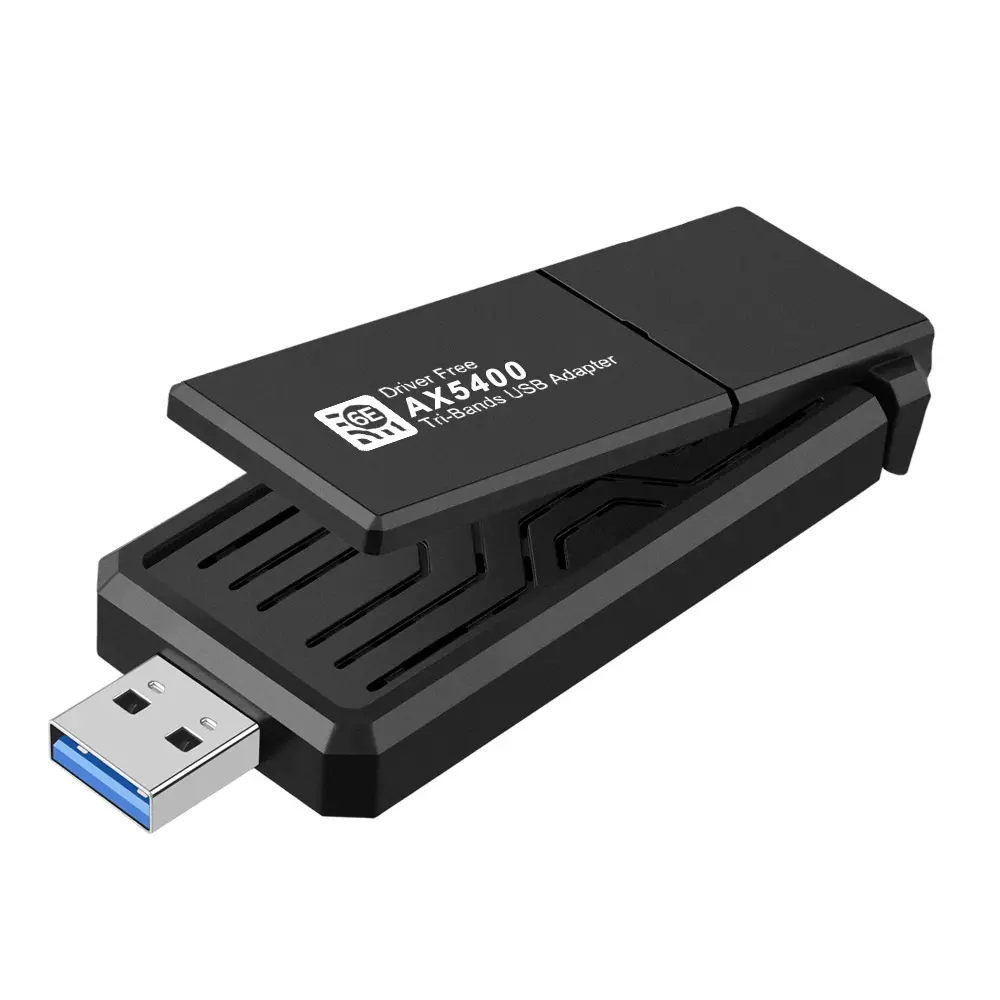 WLAN 6/6E USB 3.0 Adapter WLAN Empfänger Dongle für Laptop Windows 10 11 fahrzeugfrei