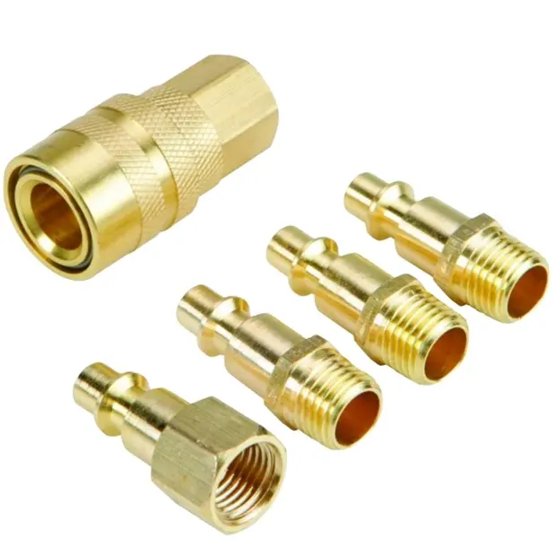 Groothandel Kwaliteit Universele Massief Messing Snelkoppelingsset Luchtslang Connector Fittingen 1/4 Npt Tools