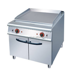 Commercial Freestanding Electric/Gas Stainless Steel Full 1/3 1/2 Flat <strong>Plate</strong> Griddle Grill With Cabinet for Restaurant - Product Image 3