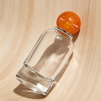 Ensemble de flacons de parfum en verre de 50 ml et 100 ml, vaporisateur, bouchon sphérique, pompe, logo personnalisé, flacon de parfum de luxe, impression à l'écran