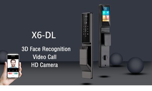 Cerradura Inteligente Tuya con Videollamada, Cámara 1080P y Desbloqueo Remoto por Aplicación Tuya, Compatible con Reconocimiento Facial 3D, Huella Dactilar, Tarjeta y Contraseña - Product Image 3