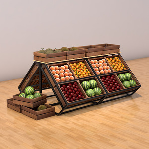 Estantes de Madera Resistentes para Supermercados, Exhibidores de Frutas y Verduras para Tiendas de Conveniencia - Product Image 1