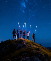 Canne pliable portable pour véhicule, bâton de marche en aluminium avec lumière LED pour l'extérieur et la voiture