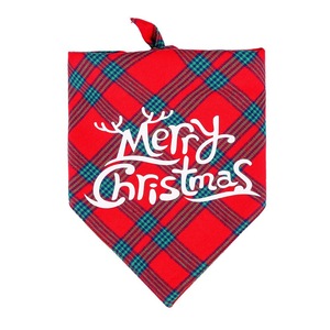 TANPOPO Nouveau Coton Plaid Triangle Chien Pet Salive Serviette - Product Image 3