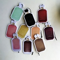 Désodorisants de voiture suspendus personnalisés en gros pour aromathérapie, en papier de coton absorbant, à évaporation naturelle, longue durée, Freesia, Poire, Rose